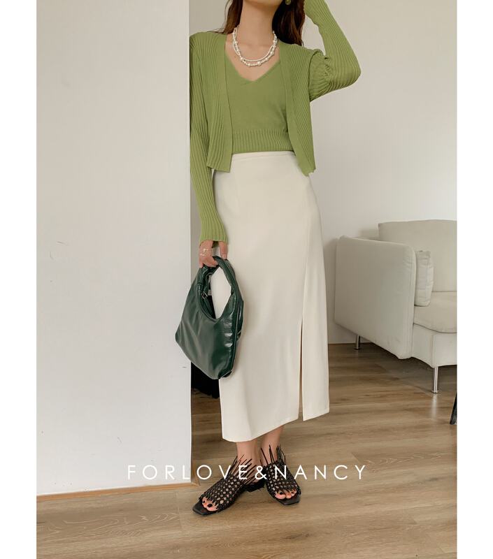 [FN] Korean solid color versatile skirt lb2ba6336n# cqw