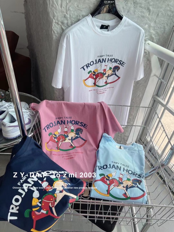 goods in stock! [ZY] cartoon loose and versatile short sleeve T-shirt 2003# WTT