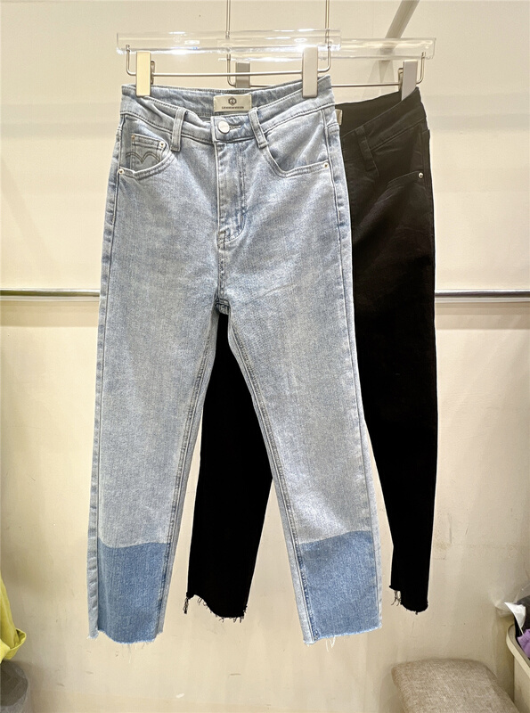 [GD] stitching fashion slim jeans 99623# XYJ