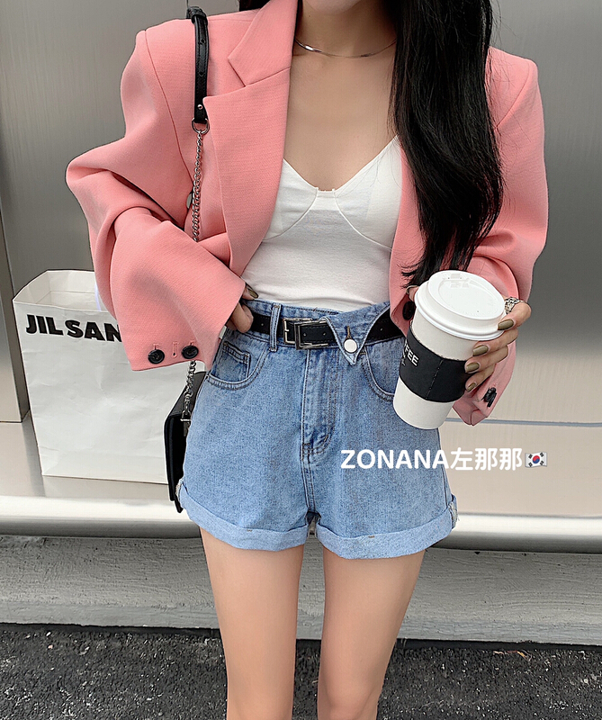[zonana Zuo na na na na] high waist thin versatile jeans (with belt) 506# zxx