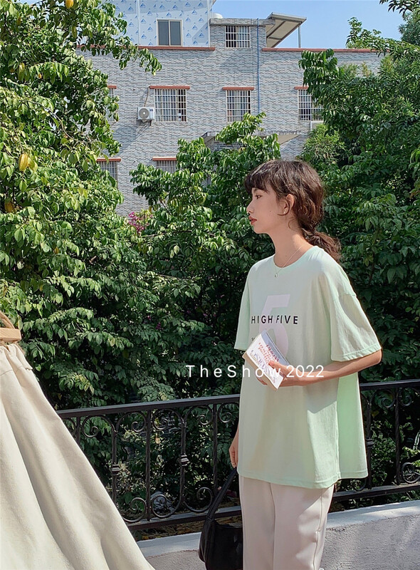 Original price 50.76! New year in early spring! [the show] Korean Harajuku style loose and comfortable short sleeve T-shirt 20161# CLS