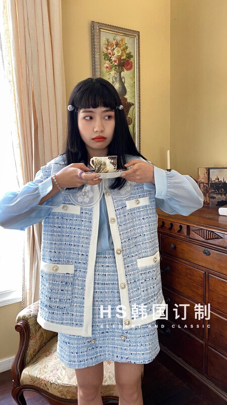 New year in early spring! [HS customized in Korea] temperament small fragrance single breasted vest 65029# hjy