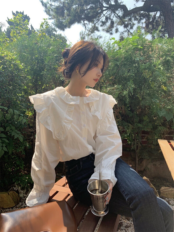 New year in early spring! [timely rain] Han Feng ins loose and thin shirt 53782# YYW