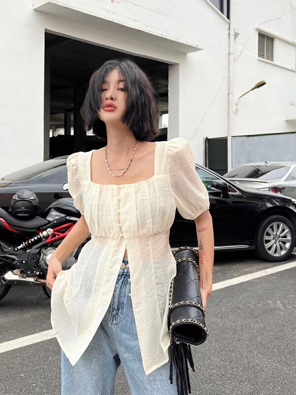 New in early summer! [Dore Dore] waist closed Korean minority shirt 1183# ozq