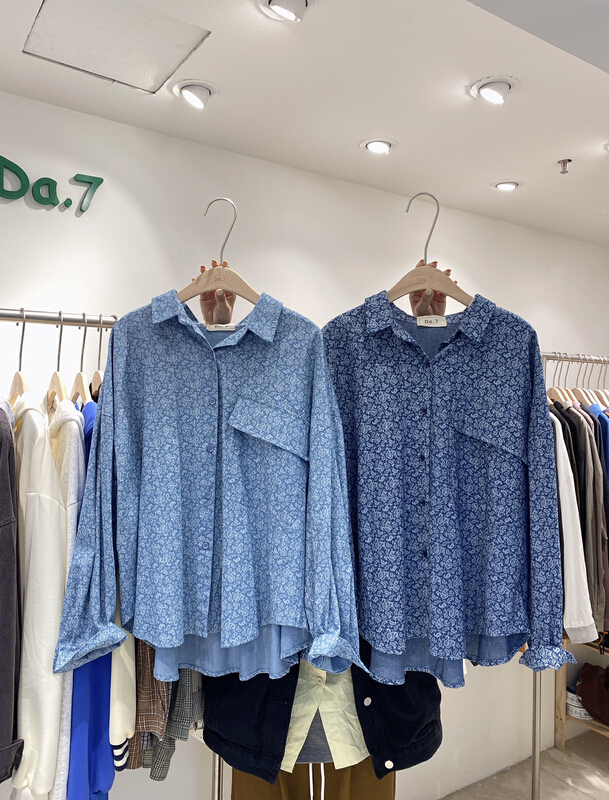 New year in early spring! [da. 7] Korean versatile wash denim shirt (shirts only) 2220# LSL