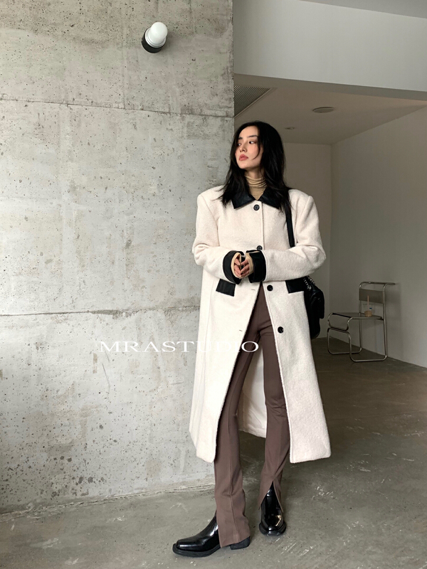 [MRA] Korean fashion temperament solid color closed leg split trousers q6075# zxl