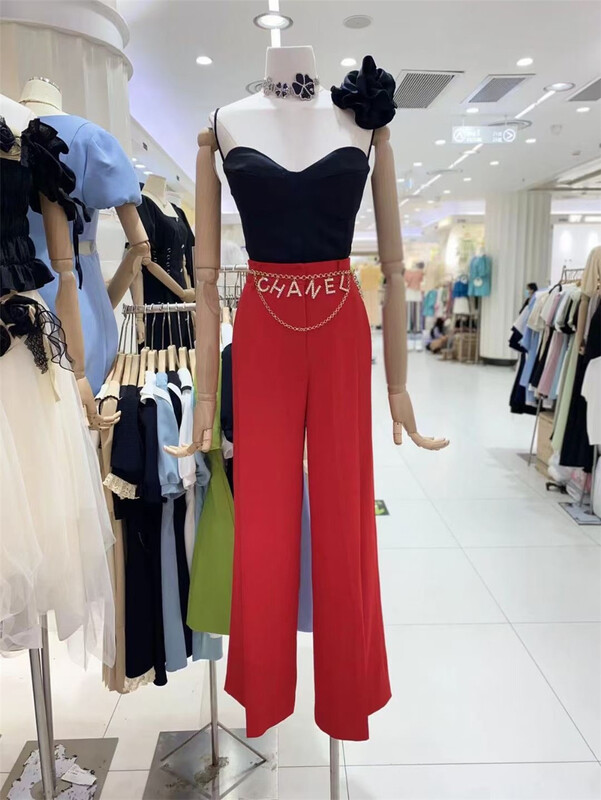 [spy] versatile basic solid color casual pants (without belt) 5099-1# JJ