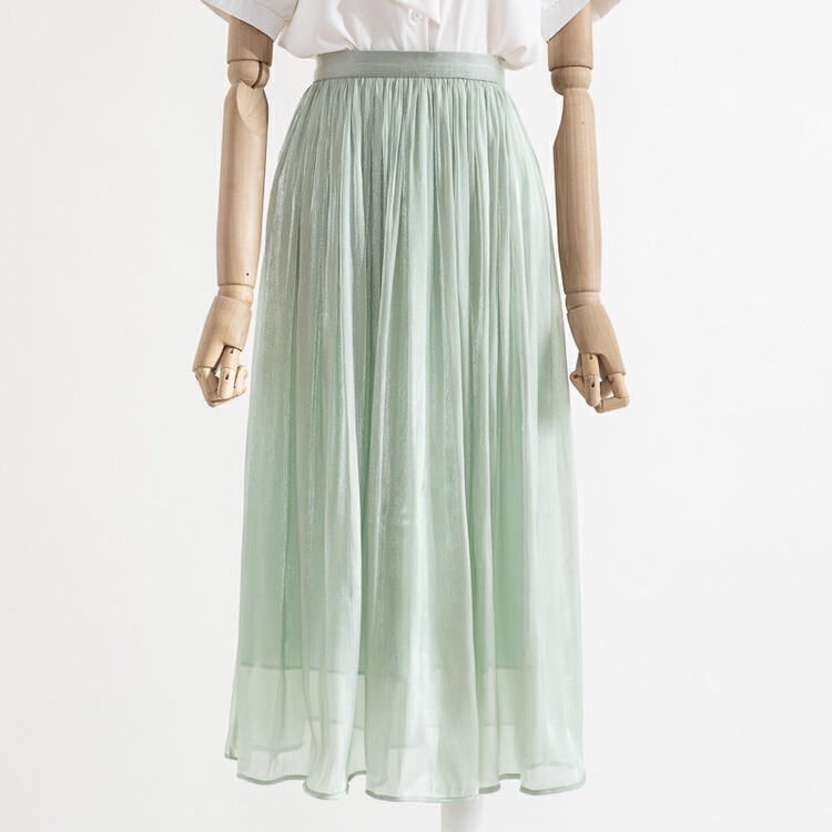 [love in clothes] Korean version of high waist fairy pleated hanging skirt 2215# Cl