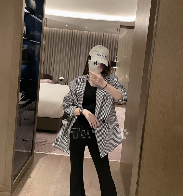 [Tutu] temperament thousand bird double button suit 99318# cqw