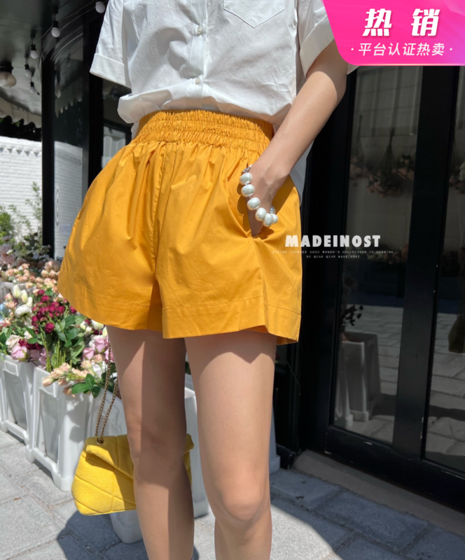 New in early summer! [OSHA madeinost] popular high waist loose casual shorts 86287# ll