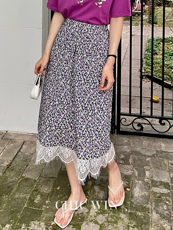 New in early summer! [chic win] fashion lady mid length skirt 8088# CSX