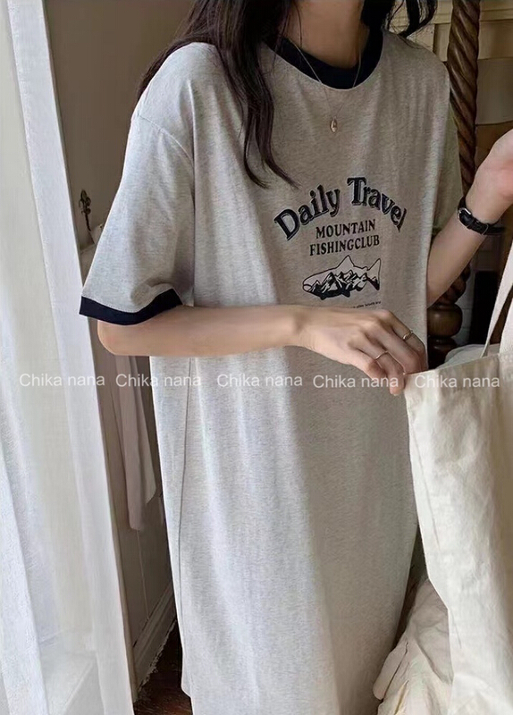 New in early summer! [Yi Jia Yi] Korean casual lazy cotton long dress 1111# cqw