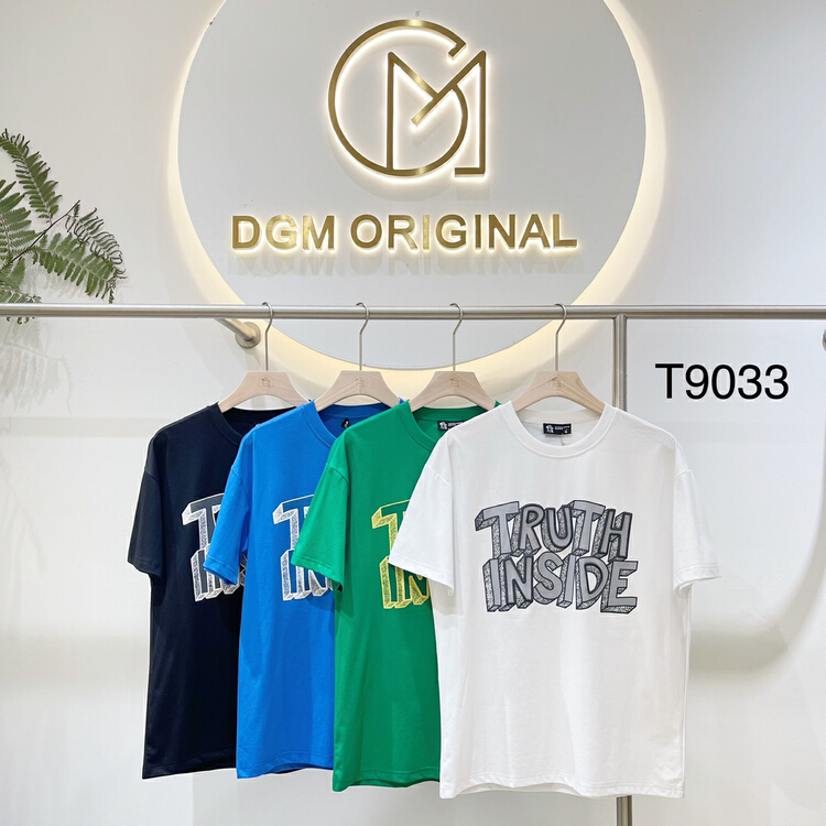 [DGM] casual, loose, comfortable and breathable embroidered short sleeve T-shirt 9033# ZZL