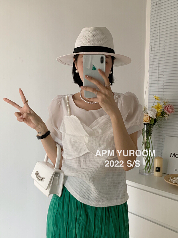 New in early summer! [APM yuroom] temperament bow fashion blouse 22187# LSL