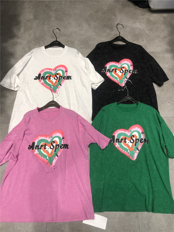 New in early summer! [didi] letter love loose short sleeve T-shirt 5116# ozq