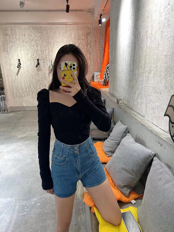 [Nancy] fashionable and versatile high waist slim denim shorts yy3001# WPL