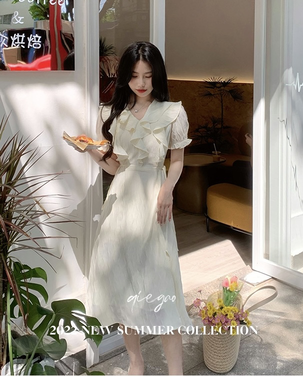 [by] high sense design sense niche Ruffle Dress 0061# Cl