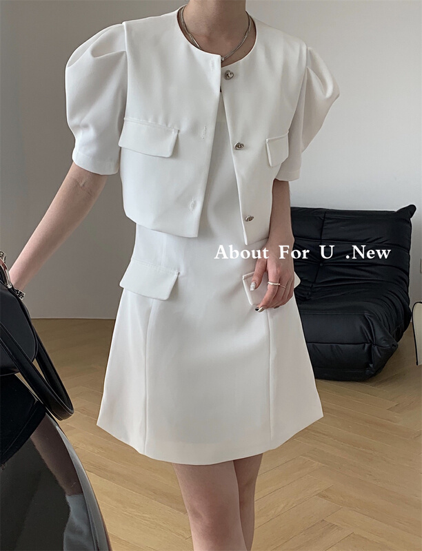 New in early summer! [about for u] versatile jacket + suspender dress set 66123# lwy