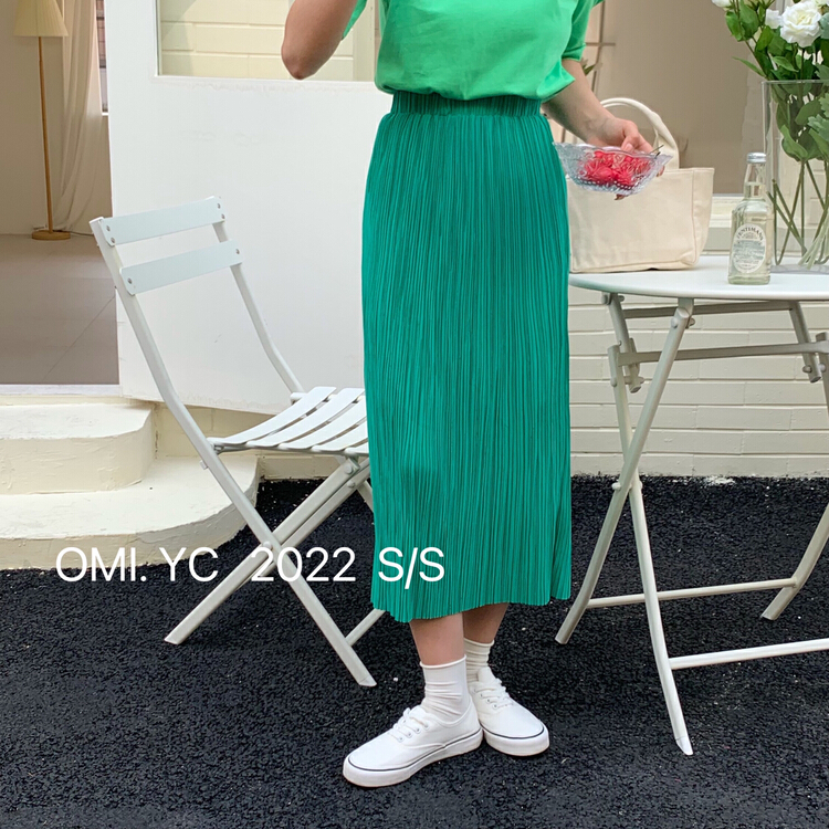 [O MI] Korean pleated versatile skirt 5608# HBx