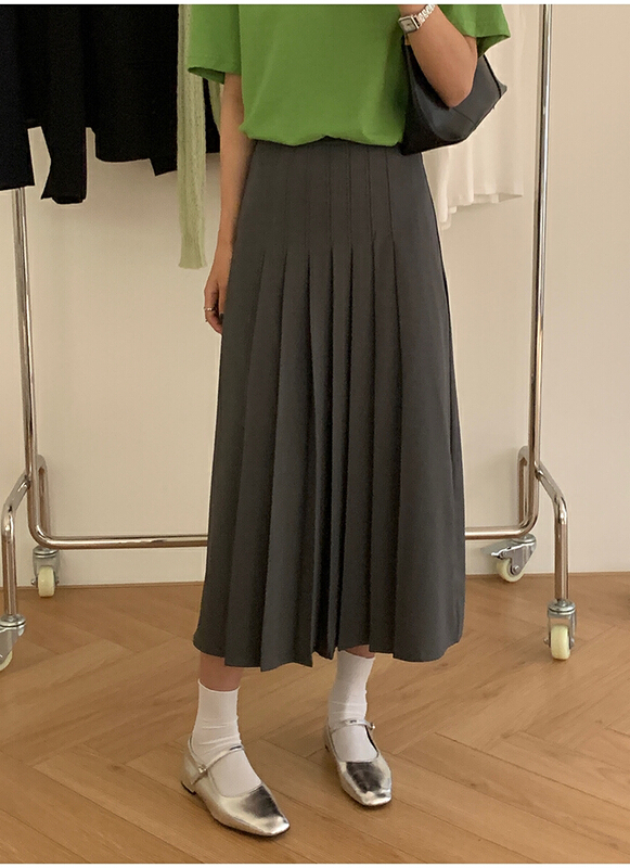 goods in stock! New in early summer! [the mind] Korean pleated versatile skirt 60222# XYJ
