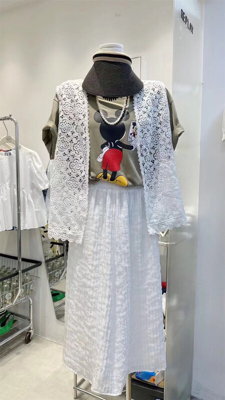 [replace] simple and versatile solid LACE VEST 10817# XYY
