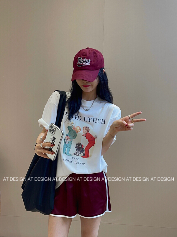 Printed short sleeved children's T-shirt