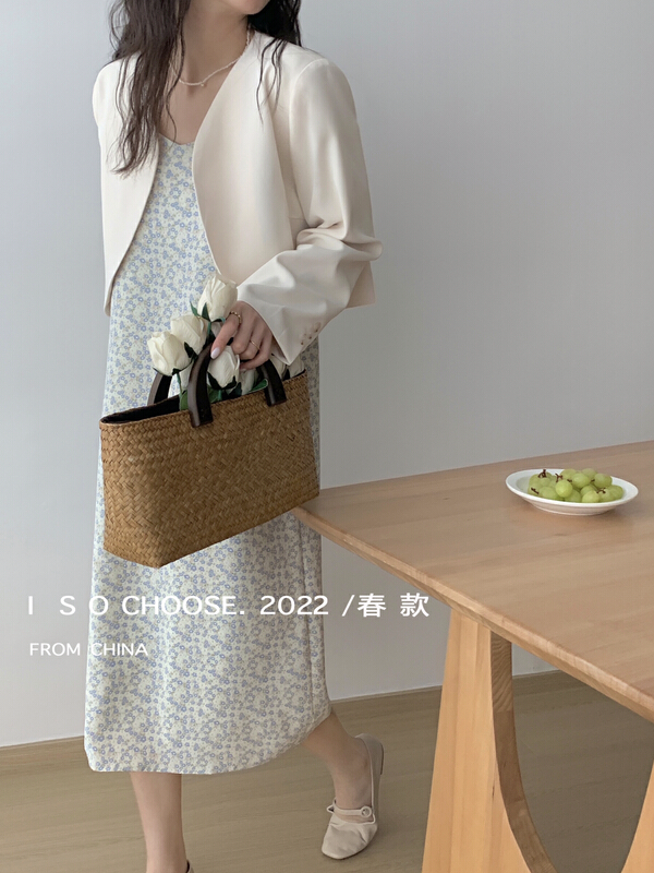 New year in early spring! [ISO Korean] sense of design small crowd waist closing versatile dress 2851 \hjy