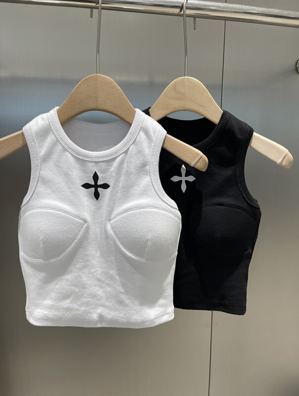 New in early summer! [DS] Korean fashion casual vest with breast cushion / sling 64517d# XYJ