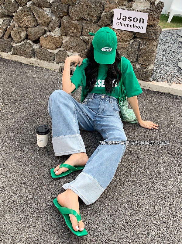 New in early summer! [T.H] Korean loose and versatile jeans 16997# LSW