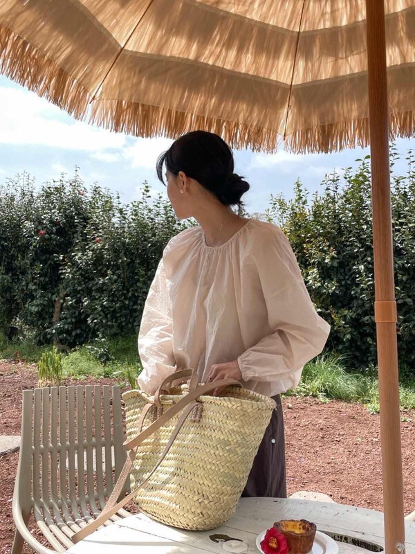 goods in stock! Light sunscreen! [acme group] textural air blouse fluffy blouse 1226# CLS