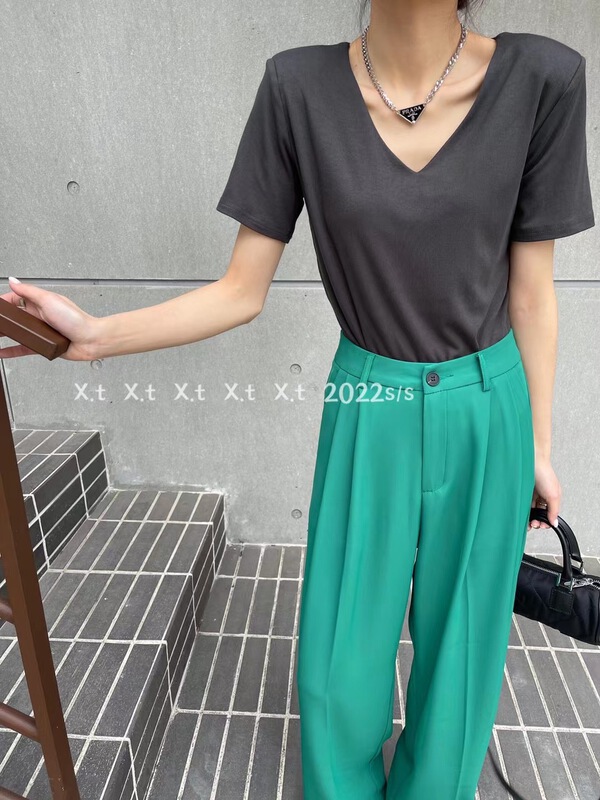 New year in early spring! [XT] simple solid color versatile short sleeve T-shirt 8009# ll