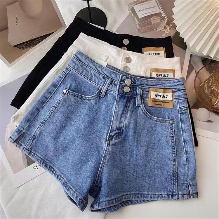 [Gu Muyu] Korean personalized comfortable denim shorts a8126-1# ZSY