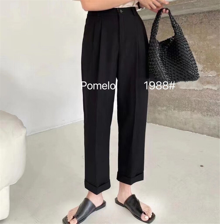 [grapefruit] simple hem nine point trousers 1988# hjy