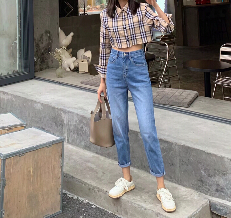 goods in stock! [1980] Korean versatile slim comfortable jeans 2c65030# zyh