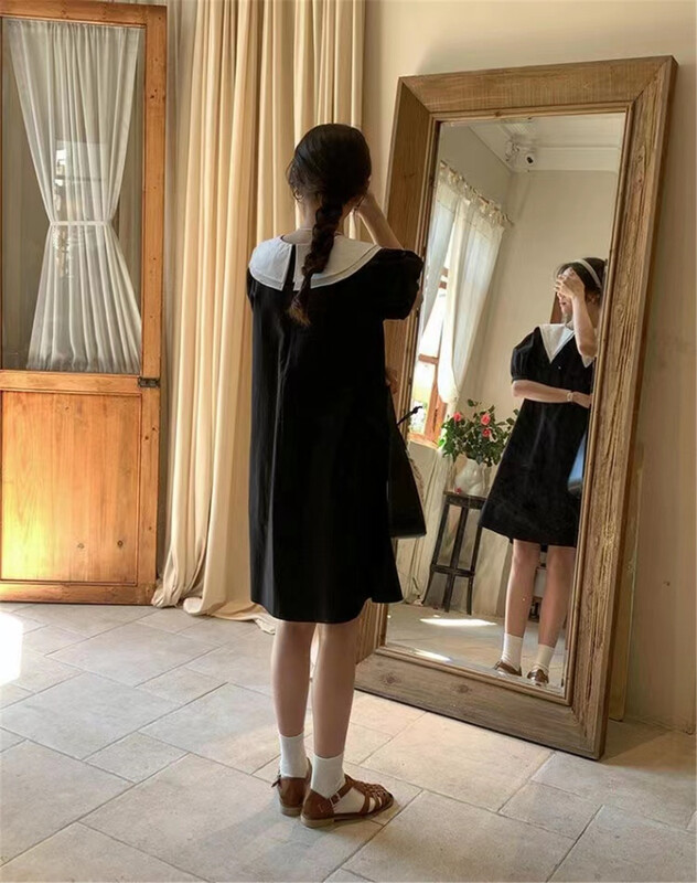 New in early summer! [imagine sailormoon] French doll neck bubble sleeve dress 88171# XYY