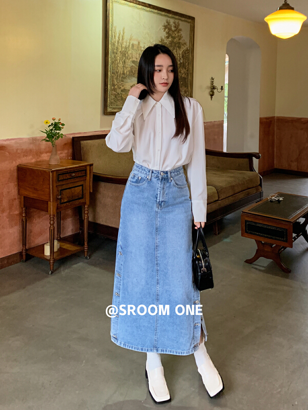 Original price 89.11! New year in early spring! [s.room] Korean simple A-line skirt ns008# LSL