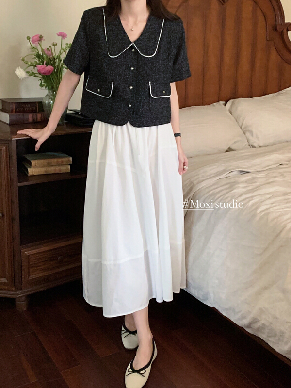 New in early summer! [Moxi] Korean simple split line skirt 58093# XJ
