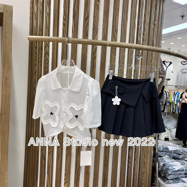 初夏上新!【ANNA】韓系百褶百搭半身裙(不可拆鏈條)  5536#  JJ
