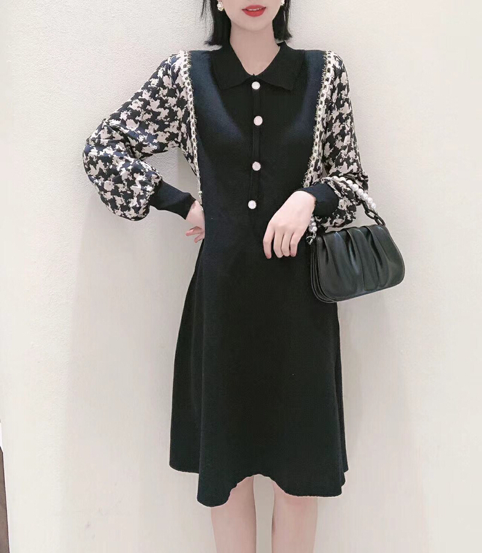 New year in early spring! [S.J] fashion stitching waist closing dress 6772# LSW