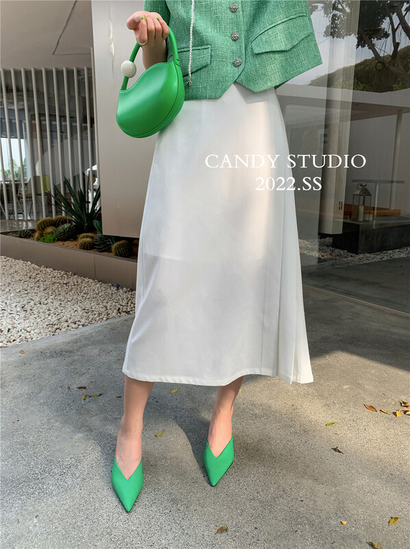[candy] Korean solid color slim skirt a7181# ZSY