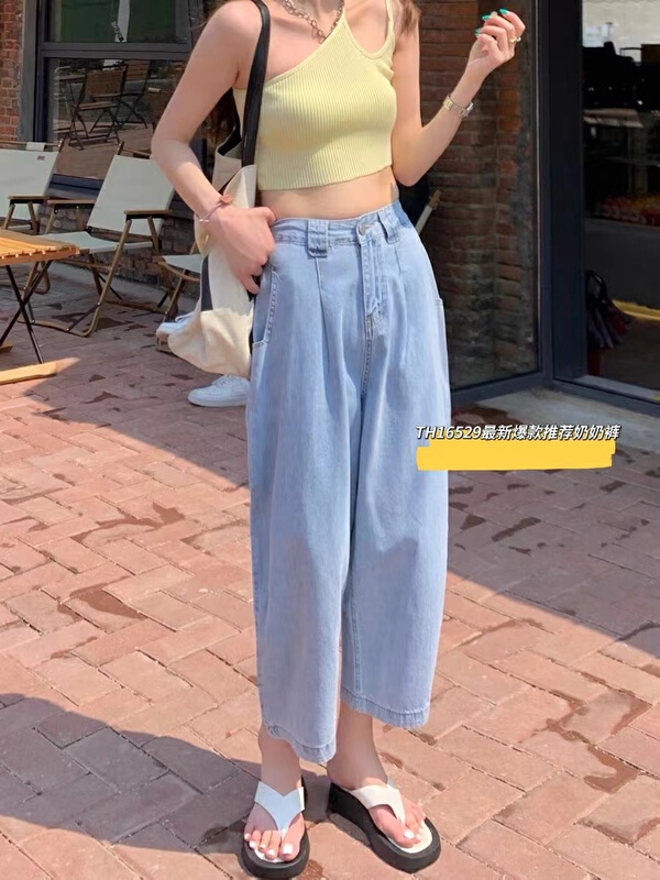New in early summer! [T.H] Korean loose casual grandma jeans 165299# LSW