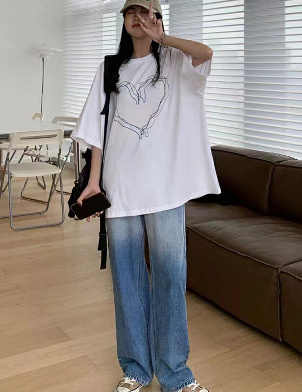 New in early summer! [j.2] Korean casual loose short sleeve T-shirt 8602# LSW