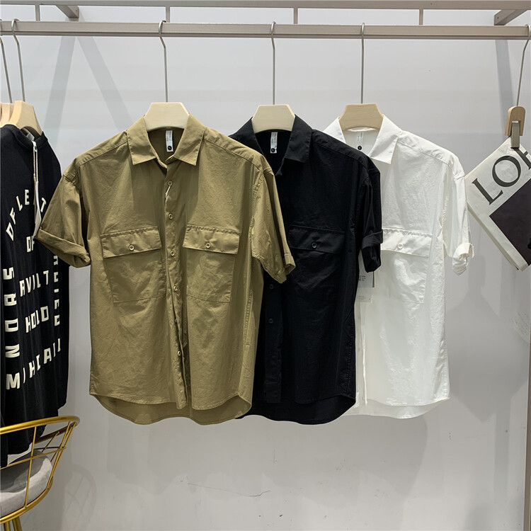 [Binli] simple solid color versatile shirt a110# ZZL