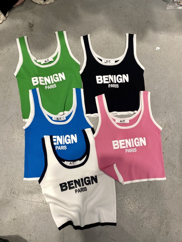 [D +] American letter printing vest 282# lwy