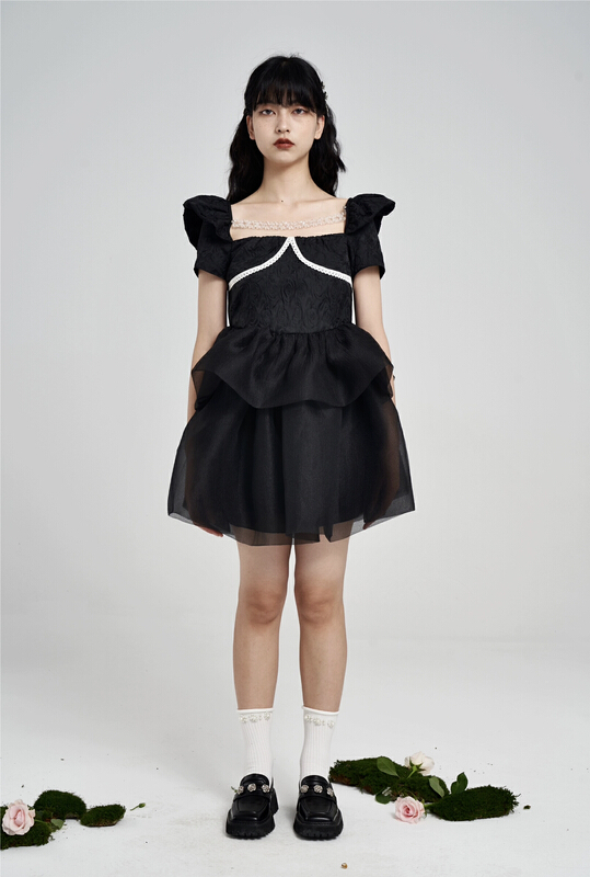[AC] heavy industry high-quality little black dress (with bead chain) 6908# JJ