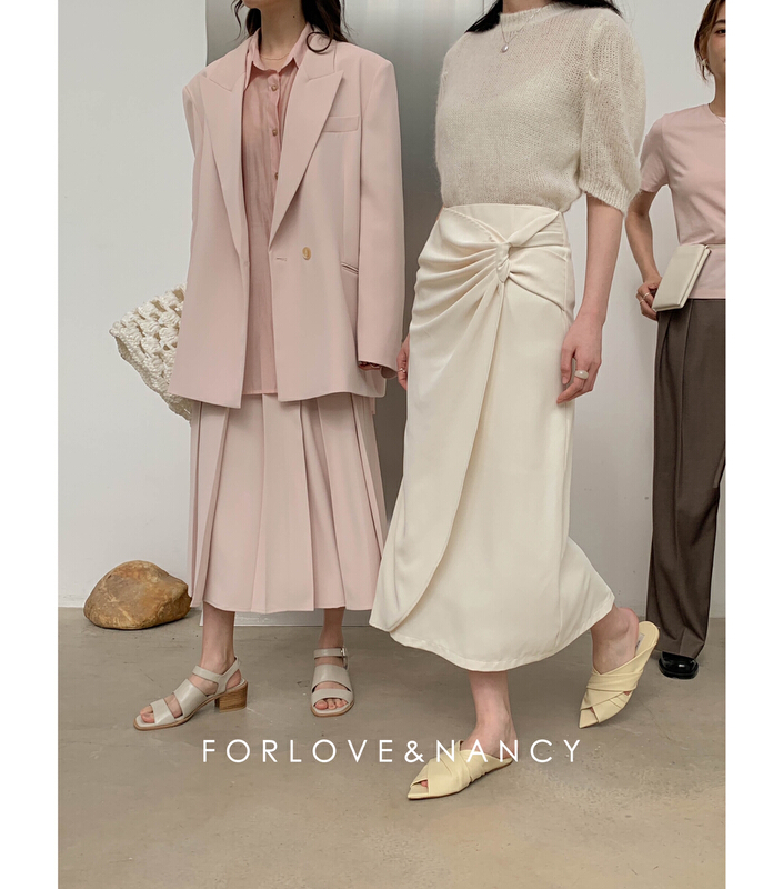 Original price 88.99! New year in early spring! [FN] elegant temperament high waist pleated skirt la2ba5029n# cqw