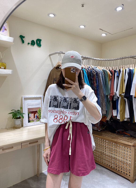 In early summer! [da.7] smiling face small label candy casual shorts 8871\lsl