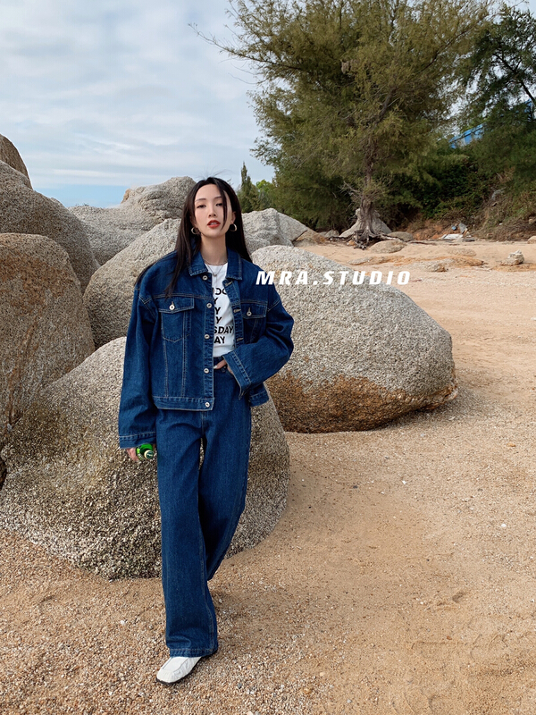 New year in early spring! [MRA] simple big brand versatile high waist jeans j2159# zxl