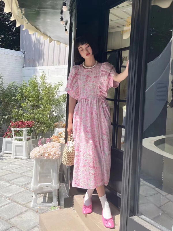 [MI] Korean loose floral dress 9569# PCZ