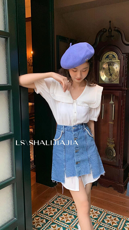 goods in stock! [LS] Korean fashion denim skirt s1036# WPL